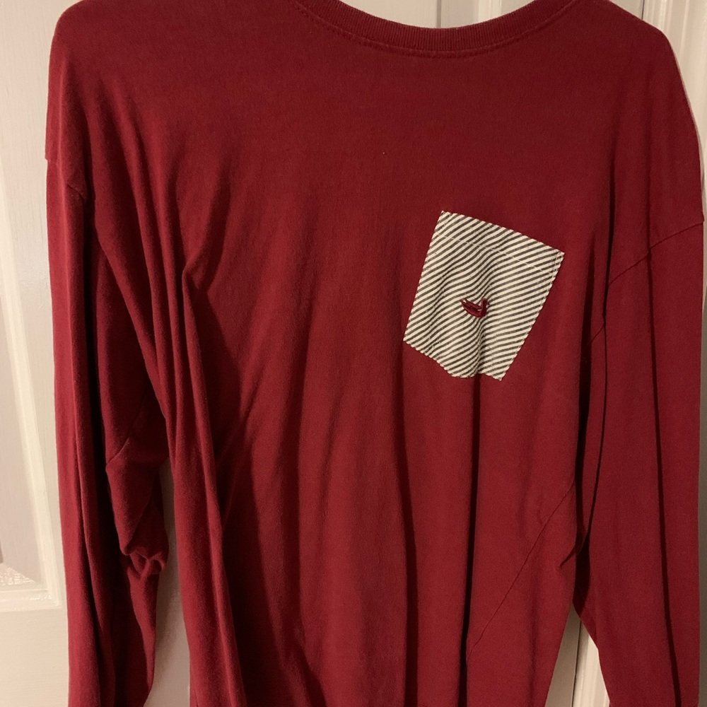 Long sleeve southern marsh maroon shirt